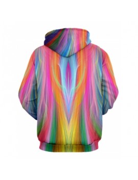 Colorful Irregular Stripe Pullover Hoodie