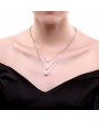 925 Sterling Silver Triple Pearl Necklace