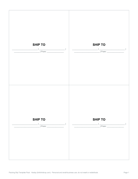 Preview of the first page of Shipping labels (PDF)